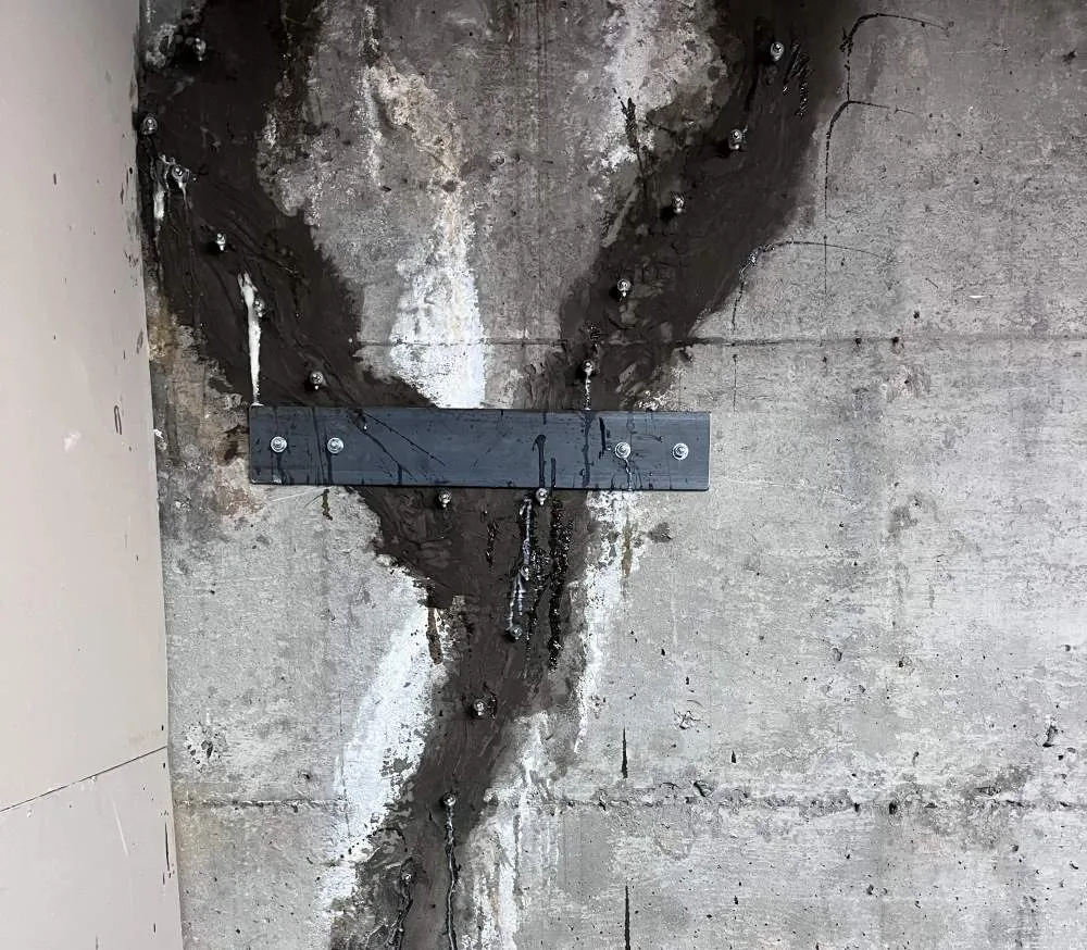 Fissure fondation drain français Mirabel