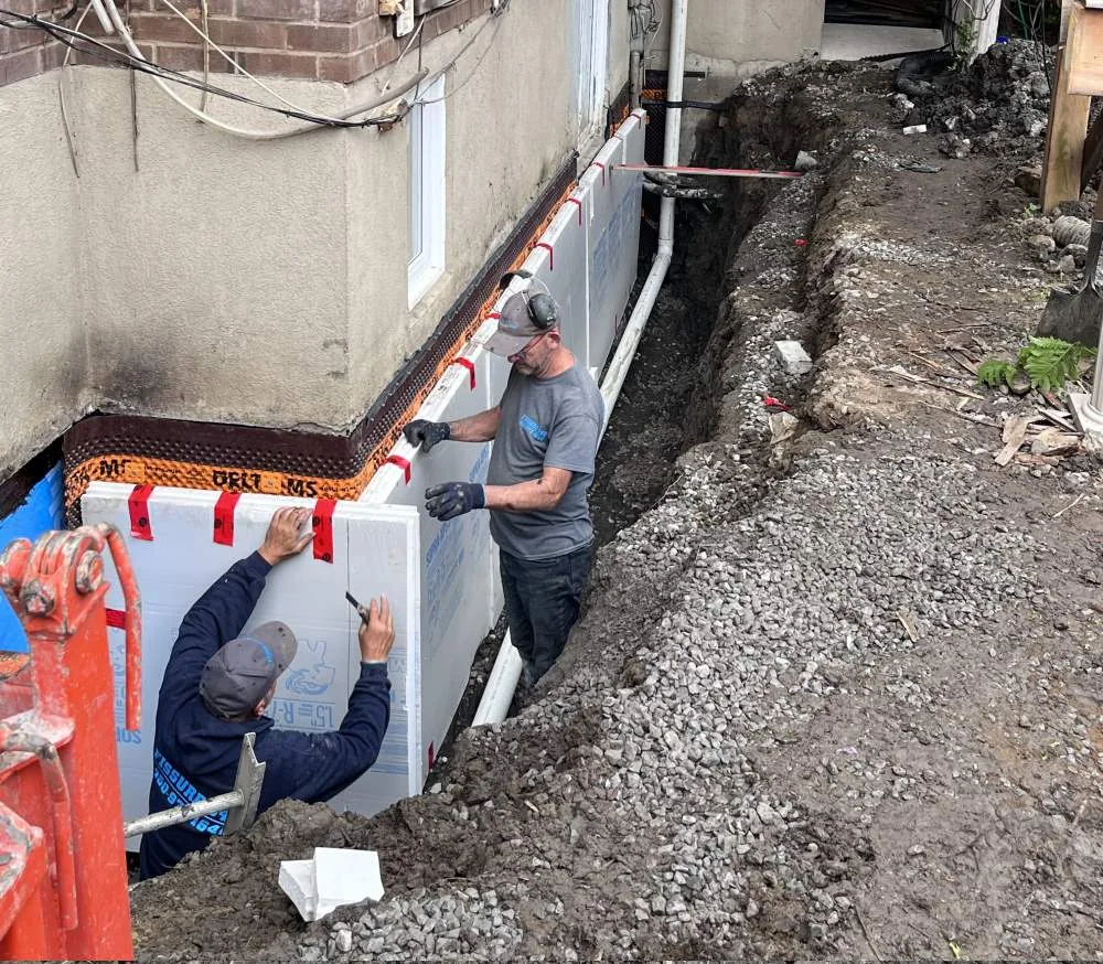 Foundation cracks french drains Rosemere